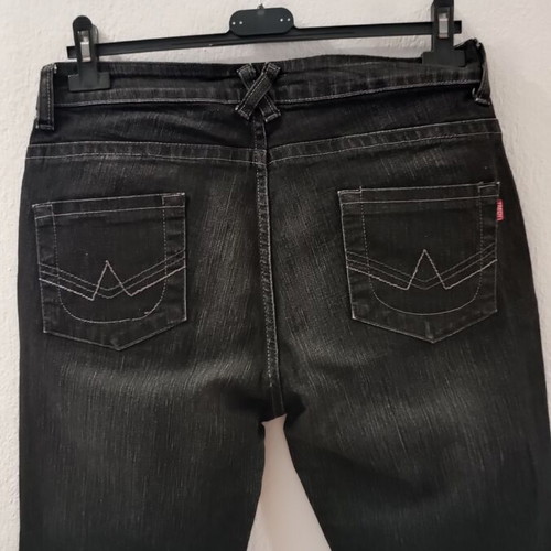 Black denim pants, size 40