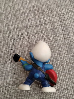 Peyo Schleich Smurfs φιγούρα μεταχειρισμένη, Lead Red Guitar Smurf 1997