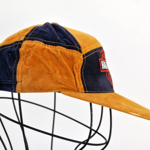 Harley-Davidson Vintage Suede Cap Brown Blue One Size
