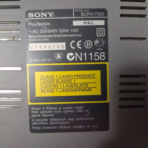 Sony PlayStation SCPH-7502 PS1 console used with Dualshock controller