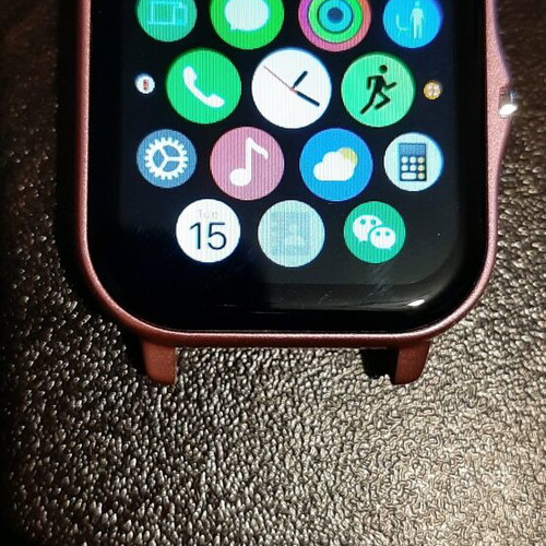 Smartwatch pink color new with metal case and multiple functions