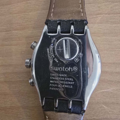 Swiss watch like new, men's, black and beige