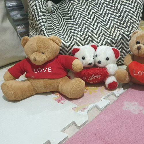 Love Plush Bears like new, all together