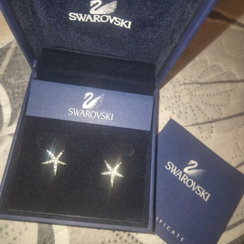 Swarovski earrings new, silver