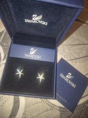Swarovski earrings new, silver