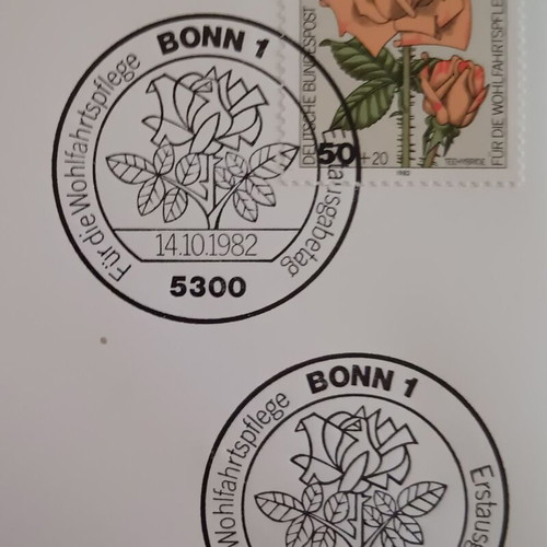 Set of 4 first day cover envelopes Germany stamps 14-10-1982 new