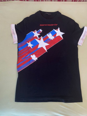 Dsquared Vintage Ανδρική Μπλούζα Canada Flag Large Μεταχειρισμένη
