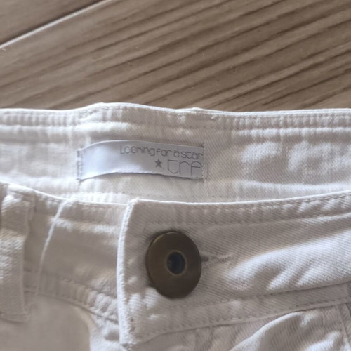 Super mini denim skirt L like new, white, Zara