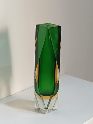Murano Sommerso Vase 1960-1970, tri-color, like new
