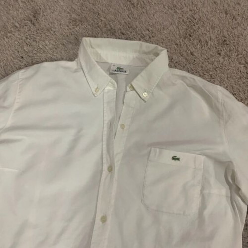 Lacoste shirt used, size L, white, with minor defect