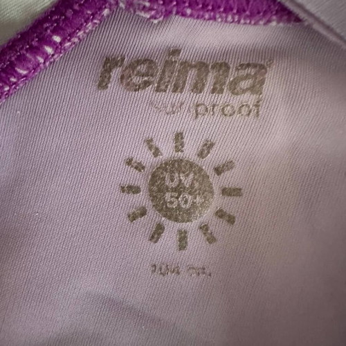 Reima kids UV swimwear set with rash guard, used, size 6 years