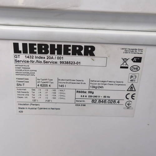 Liebherr GT 1432 chest freezer used, 145 liters, energy class A++