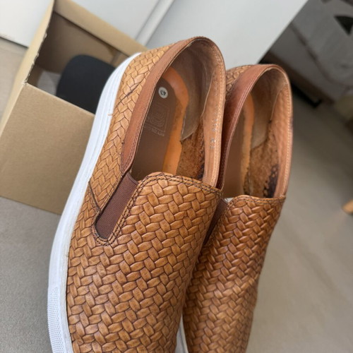 Slip On men's shoes used, size 43, brown casual