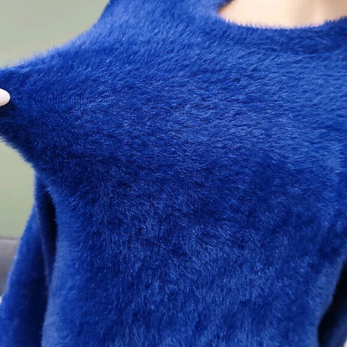 Pink Woman Blue Sweater size L like new