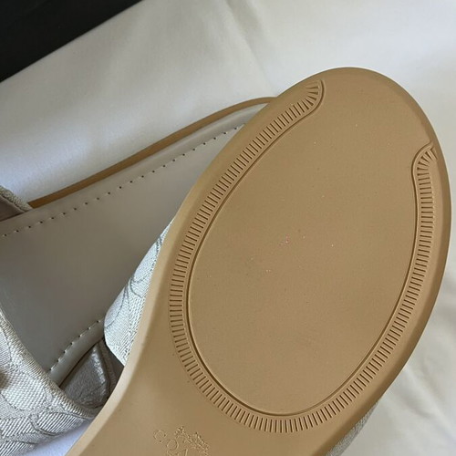 Coach flats new, white and gold summer sandals size 39