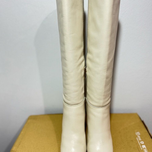 Mango boots like new, size 36, white beige leather