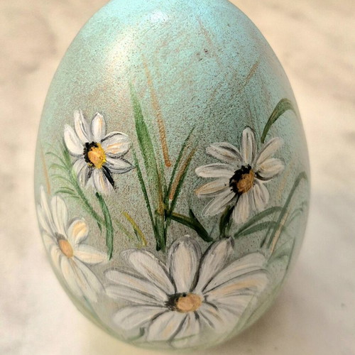 Handmade decorative Easter egg from solid wood like new