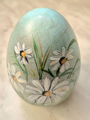 Handmade decorative Easter egg from solid wood like new