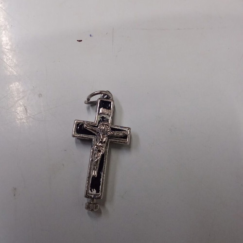 Vintage opening cross pendant talisman 4cm from Jerusalem with screw