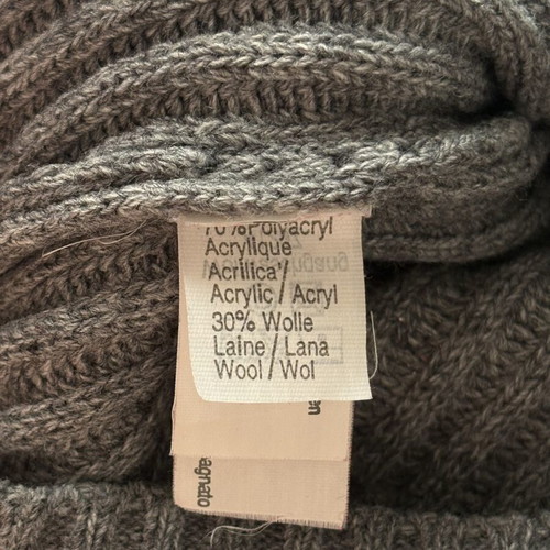 John Devin knitted turtleneck sweater like new, black and gray, XXL