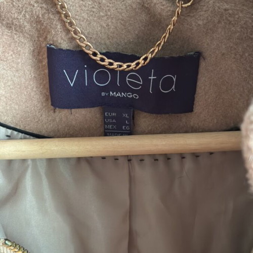 Mango coat used, beige with pockets and hood