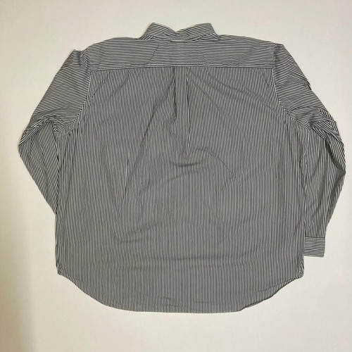 Ralph Lauren Black White Striped Dress Shirt XXL with Black Pony