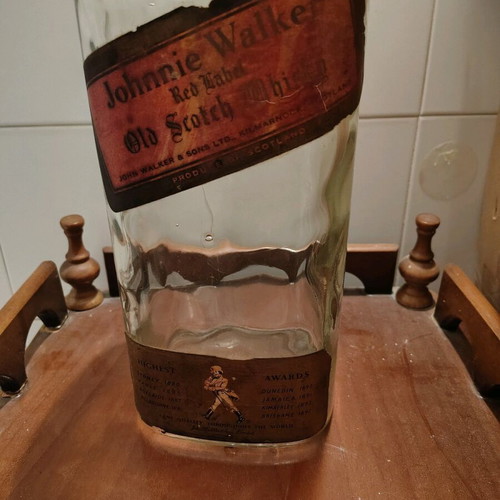 Jonnie Walker bottle used, 1950s decade, 3 liters