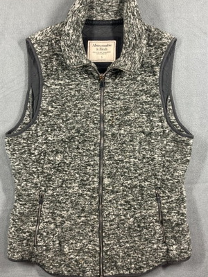 Abercrombie and Fitch fleece vest like new, gray, size M