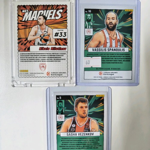 Net Marvels cards 3 rare Olympiacos BC legendary players new