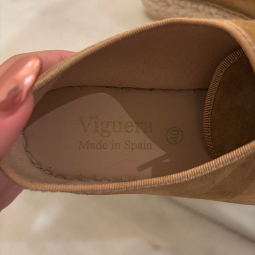 Viguera women's espadrilles new, beige, size 40