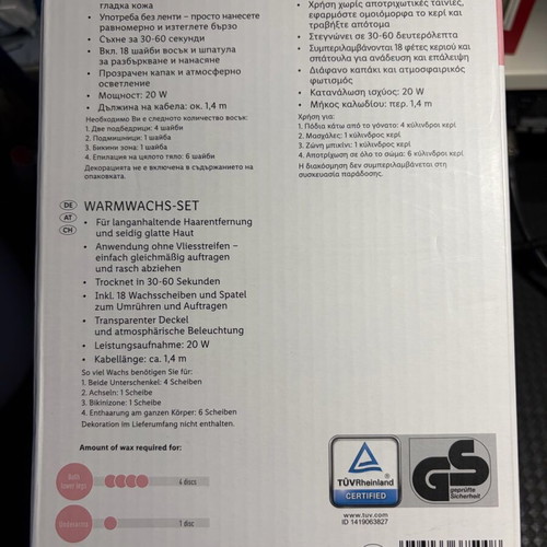 Silvercrest hair removal set used with wax