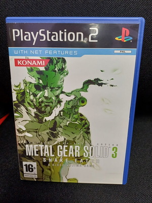 Metal Gear Solid 3 Snake Eater PS2 game used with manual