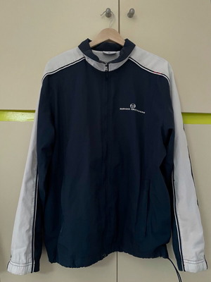 Sergio Tacchini jacket used, men's size M, navy with white details
