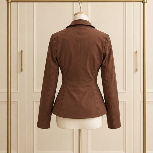 Zara blazer with cut-out detail at the waist, like new, brown