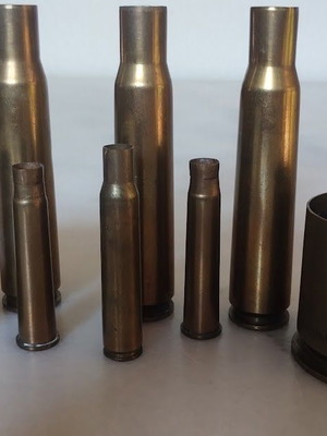 Vintage military casings used, set of 8 brass