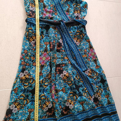Sandra Darren midi sleeveless dress Medium like new, black and blue