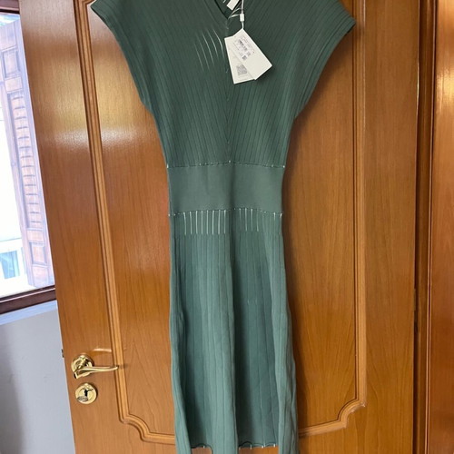 Hugo Boss dress new knitted mint with white ribs
