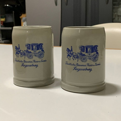 Thurn u. Taxis collectible beer mugs 0.25 l new, set of 2