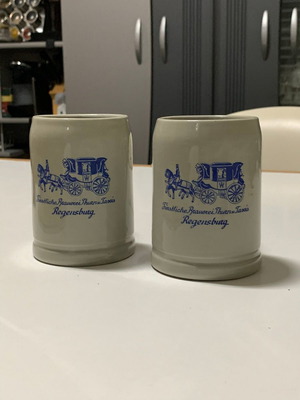 Thurn u. Taxis collectible beer mugs 0.25 l new, set of 2