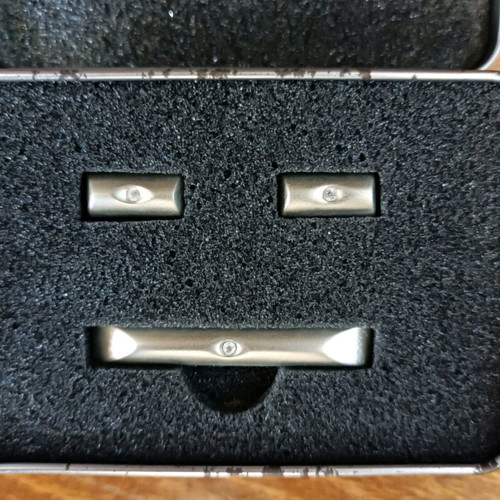 Salvanii cufflinks and tie clip set new, silver