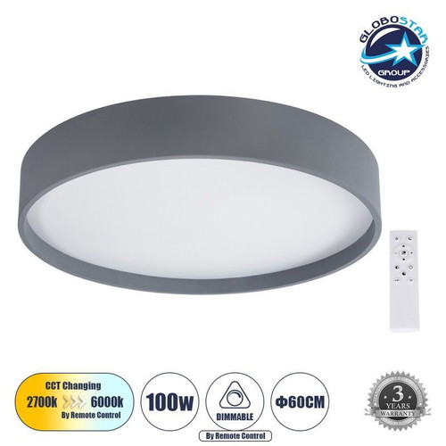 Globostar Narnia 61260 modern LED ceiling light 100W 11500lm adjustable white CCT like new