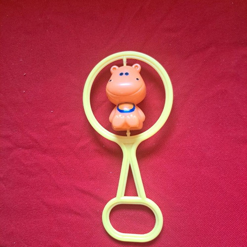 Fisher-Price Rattle with Rotating Hippopotamus Used from the 80s-90s