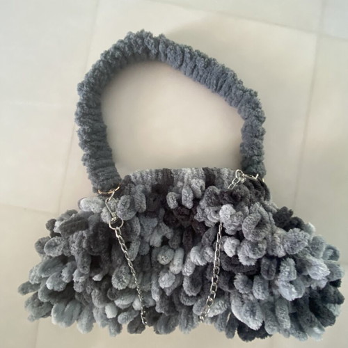Handmade Puffy Shoulder Bag large, like new