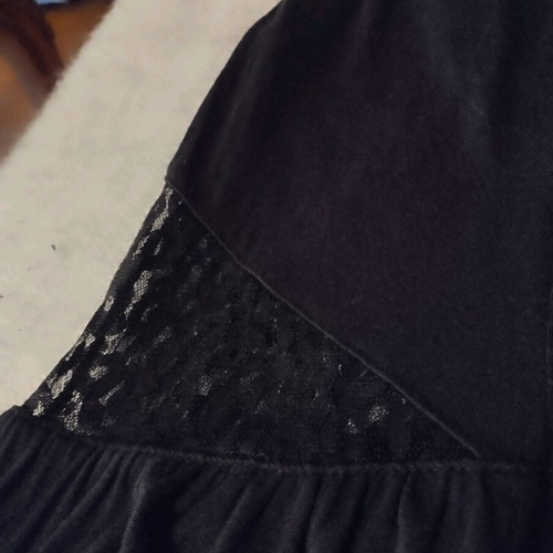 Summer mako blouse dress with strap and lace like new, black