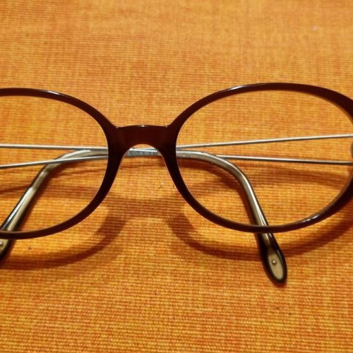 Bvlgari women's eyeglass frame like new, brown orange