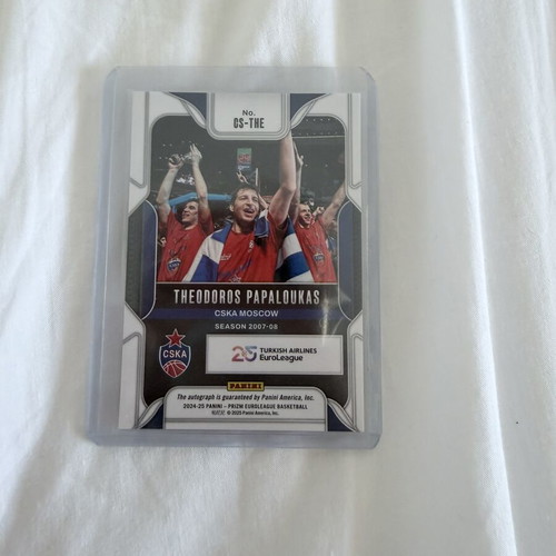 Theodoros Papaloukas 2024-25 Panini Prizm Euroleague Champions Auto card like new
