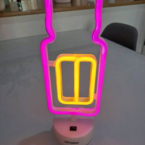 Lamp Doterra glow light in pink and yellow neon, like new