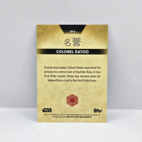 Topps Star Wars Colonel Datoo First Order collectible card new