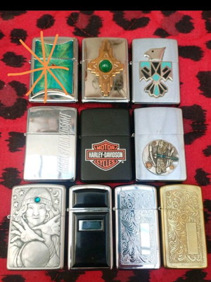 Zippo μεταχειρισμένα, πακέτο 6 + 3 slim δώρο