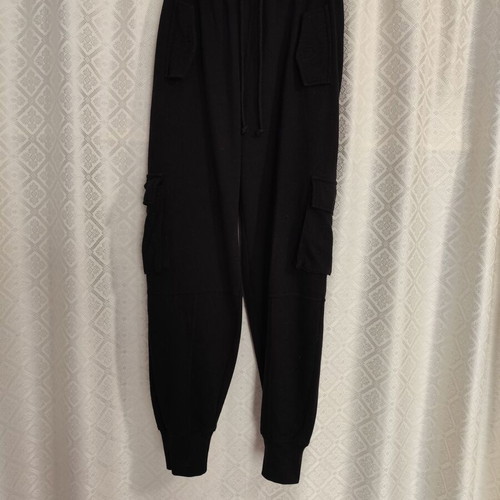 Black sports pants used, size S, cargo style